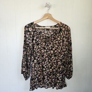 HEM & THREAD Floral Peasant Top